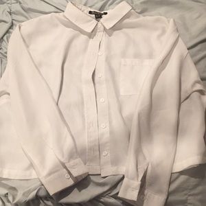 Basic white button down